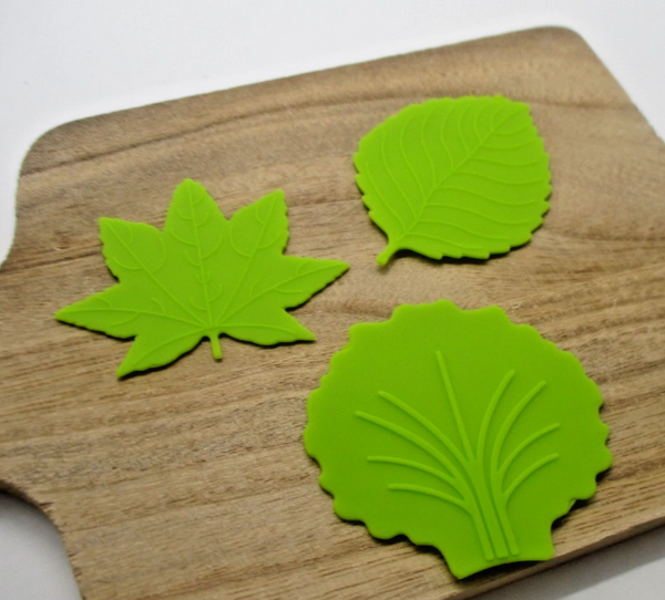 2025 DAISO Silicone Baran 3pcs Maple shiso Lettuce leaf Lunch Box Bento