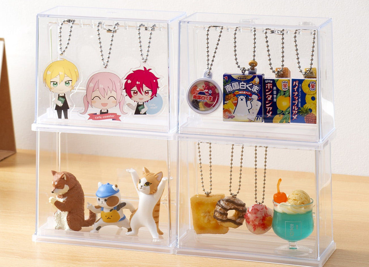 capsule toy key chain display case made in japan for gacha