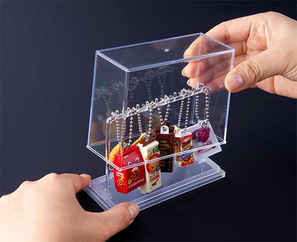 capsule toy key chain display case made in japan for gacha gasha
