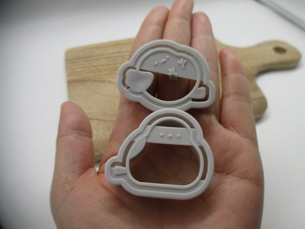 Long taiked tit bird Cookie bread Food cutter mold 2pcs