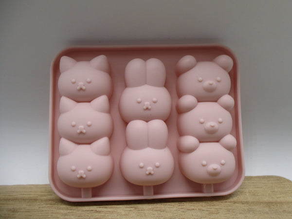 Silicone Animal dango rabbit bear cat Mold Maruki For cake chocolate lolipop