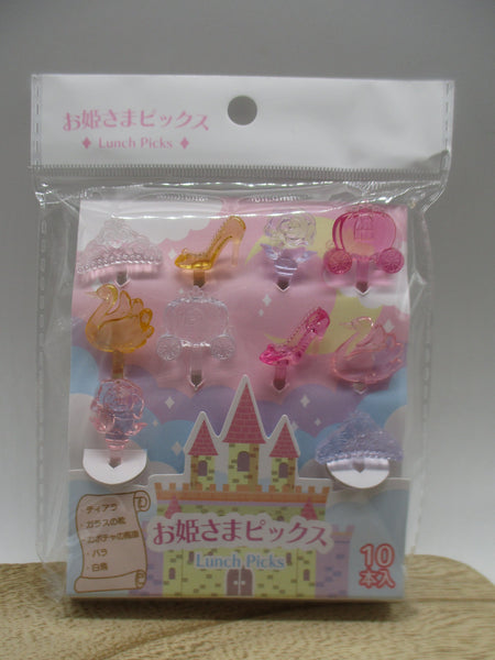 2025 new Princess clear food picks pick 10pcs for decoben lunch box bento seria