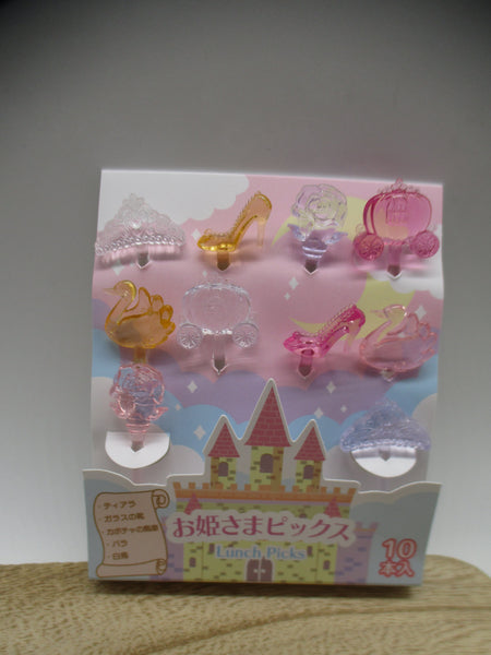 2025 new Princess clear food picks pick 10pcs for decoben lunch box bento seria