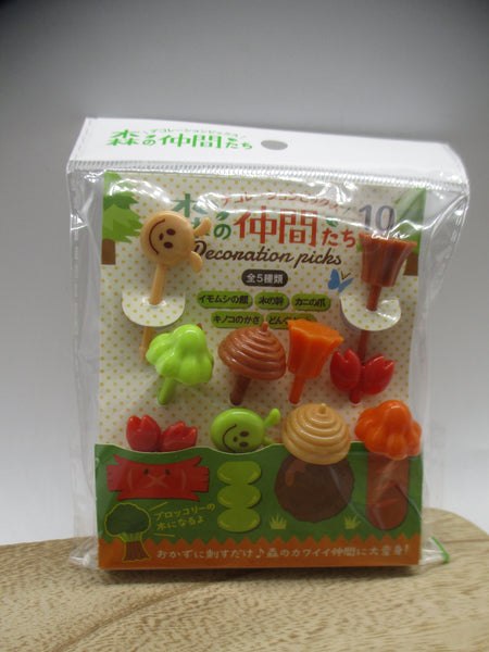 2025 Forest mushroom food picks pick 10pcs for decoben lunch box bento seria