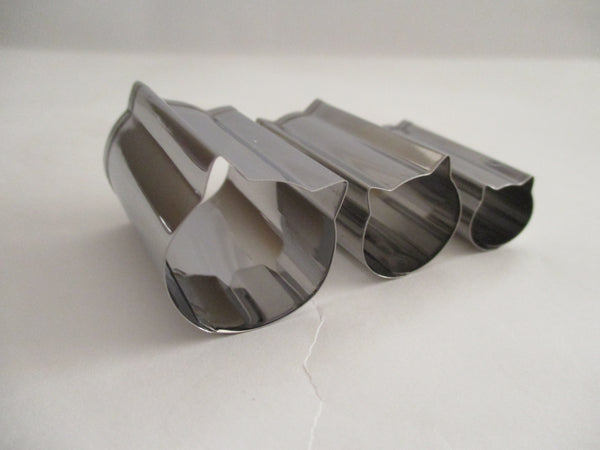 Decorative Stainless Vegetable Cutter Mold Cat 3pcs DAISO Japan