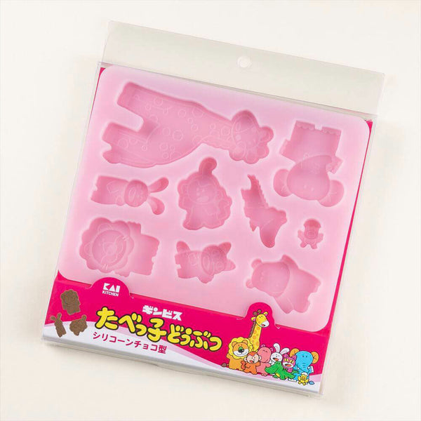 KAI chocolate silicone mold with Tabekko animal DL8102