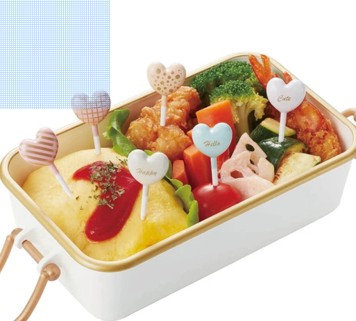 2024 Torune Heart 3D Food picks pick 6pcs for lunch box