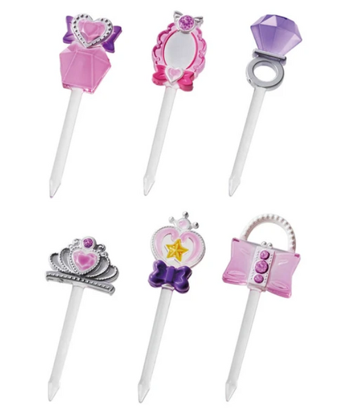 2025 Torune kirakira pouch Tiara ring 3D Food picks pick 6pcs for lunch box