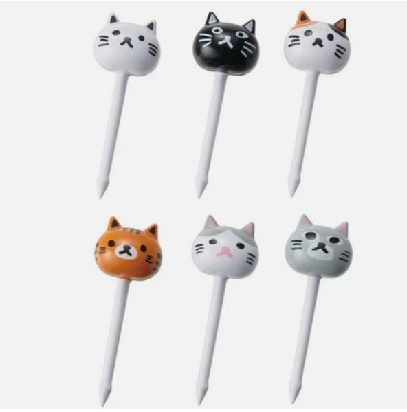 2025 New Cat atsumari TORUNE Lunch Box Bento Decoration Food Pick 6pcs