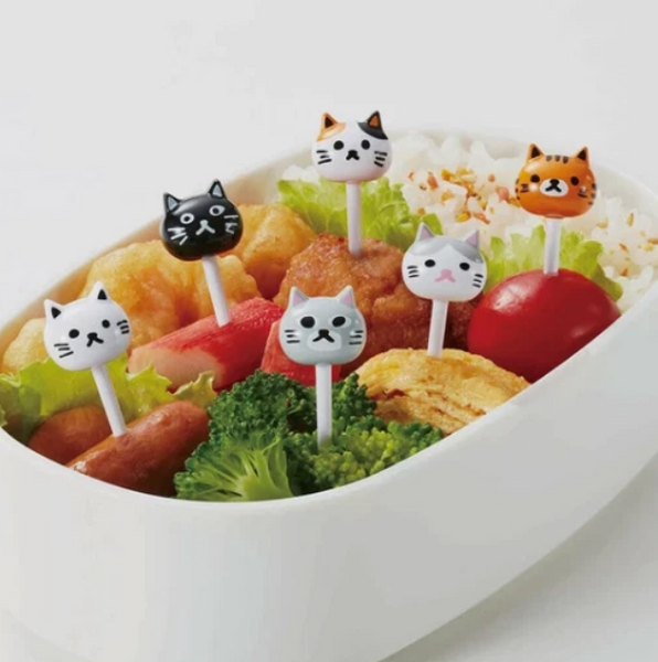 2025 New Cat atsumari TORUNE Lunch Box Bento Decoration Food Pick 6pcs