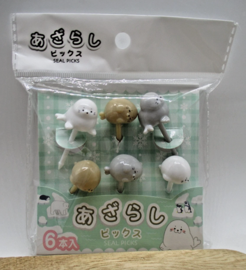 2026 new Seal animal food picks pick 6pcs for decoben lunch box bento seria