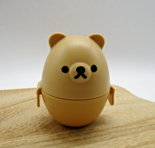 Bear Brown Boiled Egg case holder Seria JAPAN 5.6×6.3×H7.3cｍ for lunch box