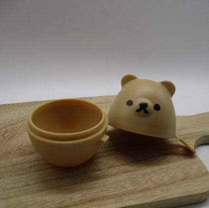 Bear Brown Boiled Egg case holder Seria JAPAN 5.6×6.3×H7.3cｍ for lunch box