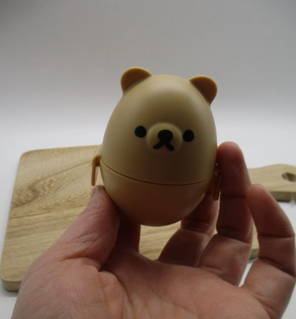 Bear Brown Boiled Egg case holder Seria JAPAN 5.6×6.3×H7.3cｍ for lunch box