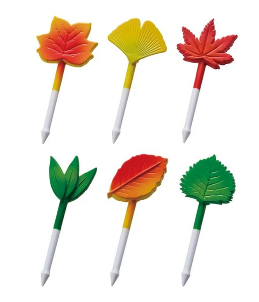 2026 Torune Colorful Autumn Leaf Bento Food Picks 6pcs Maple Ginkgo Shiso Japan