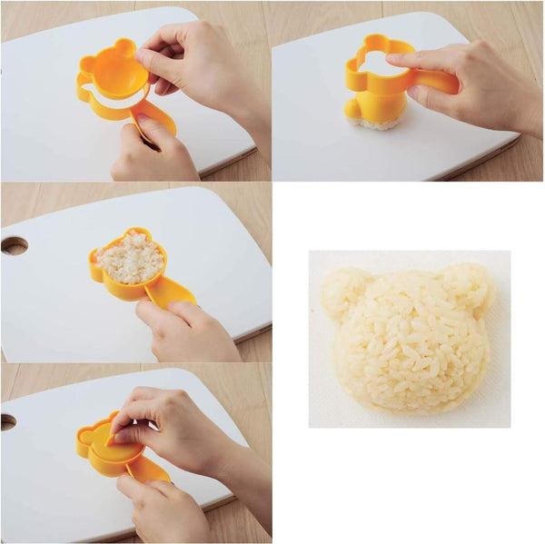 Arnest Bear pig frog Onigiri MOLD with cutter for Lunch Box Bento A-76710