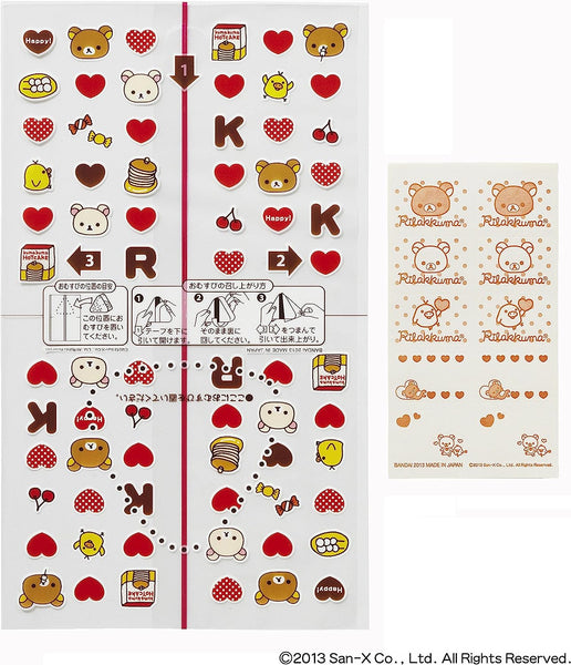 Rilakkuma San-X onigiri sheets film 10pcs  for Lunch Box Bento Convenience type