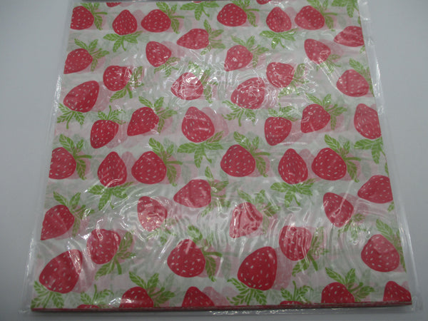 KAI strawberry red Wax Paper 150mm150mm 50pcs for lunch box bento made in japan