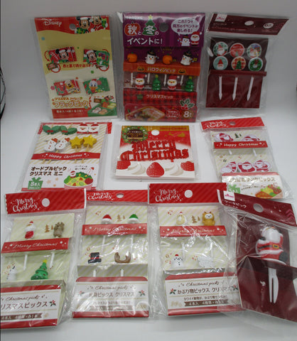 2023 Christmas Food picks set of 10 torune daiso seria for lunch box bento