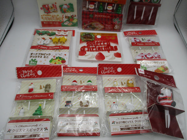 2023 Christmas Food picks set of 10 torune daiso seria for lunch box bento