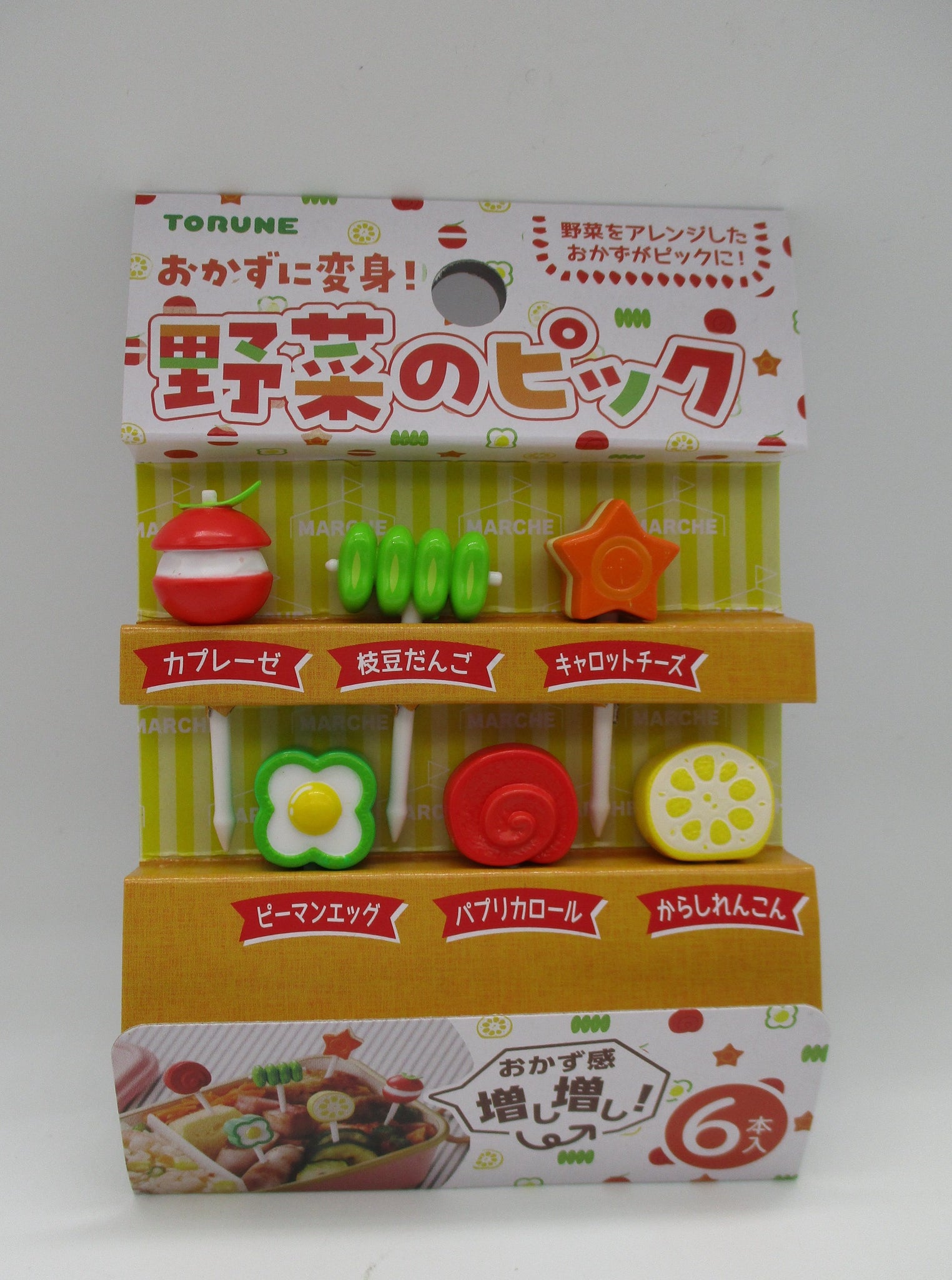 Torune JAPAN Okazu henshin vegetable Pick Food picks pick 6pcs for lunch box ben