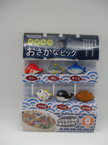 2023 new Torune JAPAN Fish  Taiyaki Pick Food picks pick 6pcs for lunch box bento