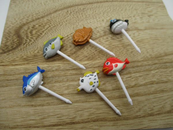 2023 new Torune JAPAN Fish  Taiyaki Pick Food picks pick 6pcs for lunch box bento