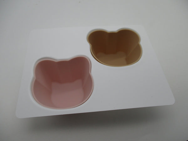 2024Cat Bear Silicone food Cup 2pcs For lunch Box bento decoben