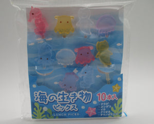 2024 new Sea creatures deco food picks 10pcs for decoben lunch box bento