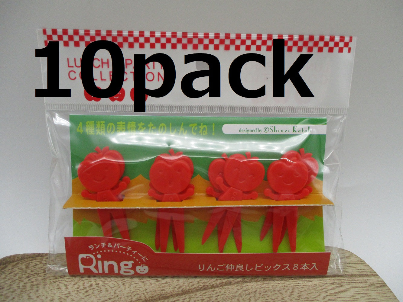 whole sale 10pack Apple Ringo Food Nakayoshi picks picks 8pcs for lunch box bento Shinzi Katoh