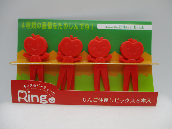 whole sale 10pack Apple Ringo Food Nakayoshi picks picks 8pcs for lunch box bento Shinzi Katoh