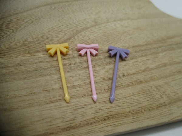 2026 new Ribbon bow food picks pick 18pcs for decoben lunch box bento seria