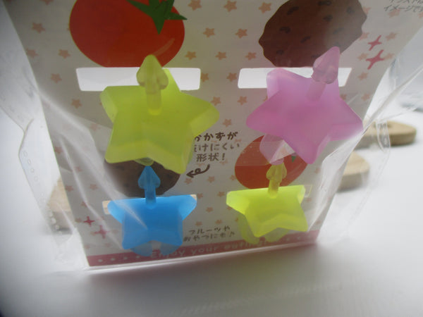 2026 Ring star food picks pick 4pcs for decoben lunch box bento seria