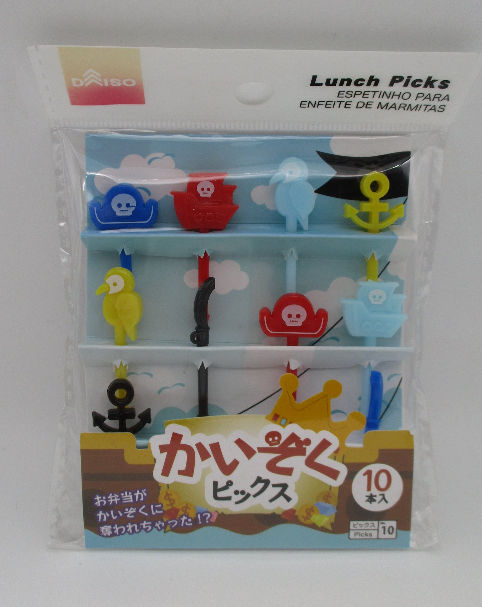 Rare Pirate deco food picks 10pcs for decoben lunch box bento daiso