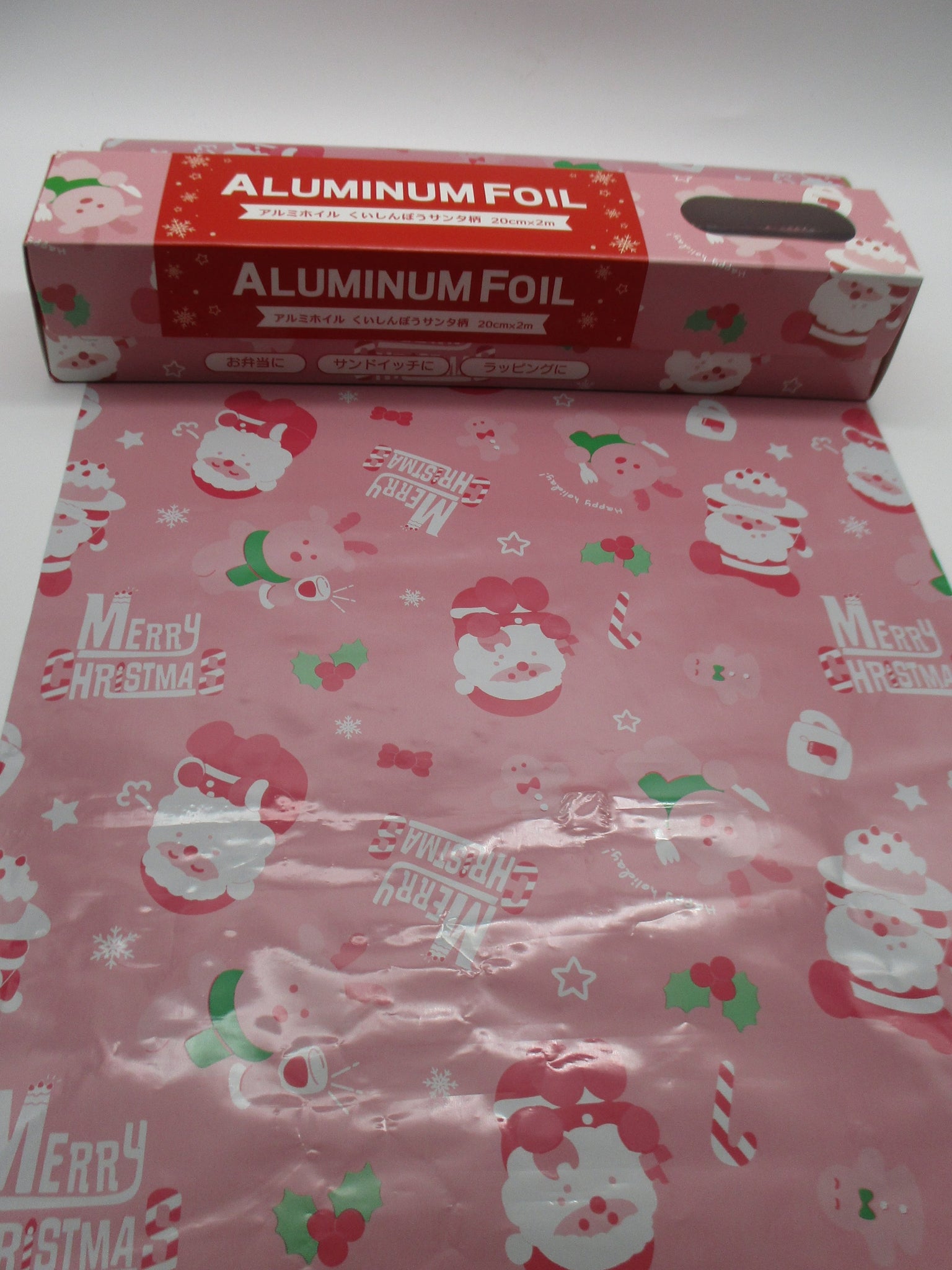 2024 Japanese Christmas aluminum foil 20cm 2m Seria pink