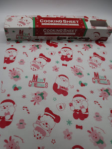 2024 Christmas cooking sheet 25cm 1.8m for lunch box bento white