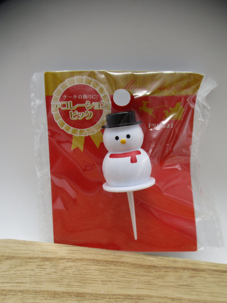 set of 4 christmas Food Picks  santa  snow man tree reindeer For Lunch Box Bento cake