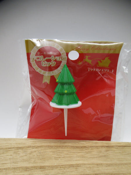 set of 4 christmas Food Picks  santa  snow man tree reindeer For Lunch Box Bento cake