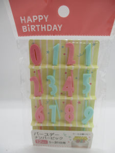 Food Picks Number For cake bento lunch box Birthday new color