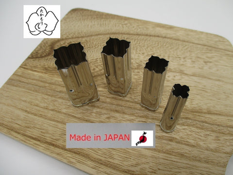 Takamori Decorative Stainless Vegetable Cutter Mold Kakinoheta set of 4