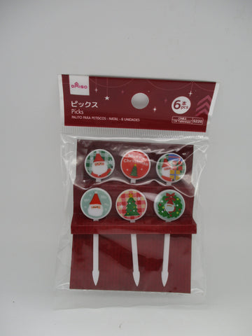 2023 Christmas Food Picks pick 6pcs For Lunch Box Bento DAISO
