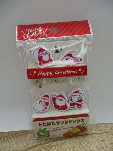 2023 new Christmas Food Picks 5pcs Slapstick santa For Lunch Box Bento maruki