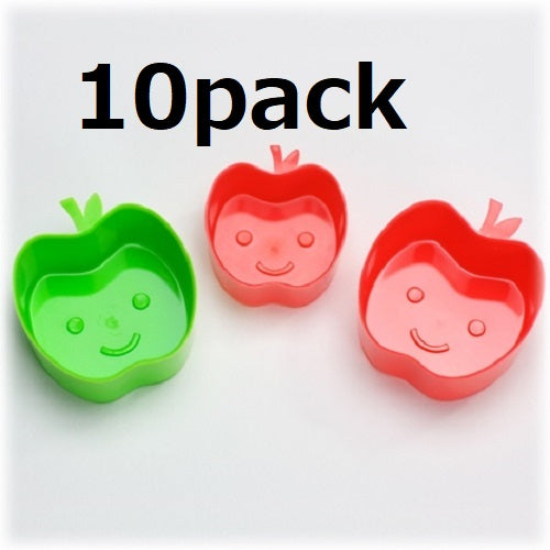 whole sale 10pack Apple Ringo Food plastic Cups Cup 3pcs for lunch box bento Shinzi Katoh