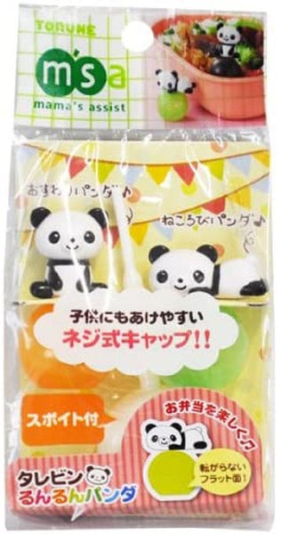 Torune JAPAN Mini Cups sauce case Tare bin Panda With Dropper 2pcs