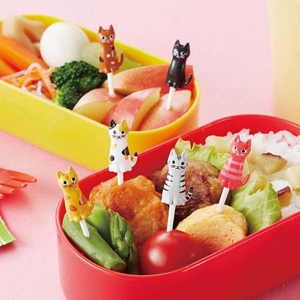 2023 New Simple Cat TORUNE Lunch Box Bento Decoration Food Pick 6pcs