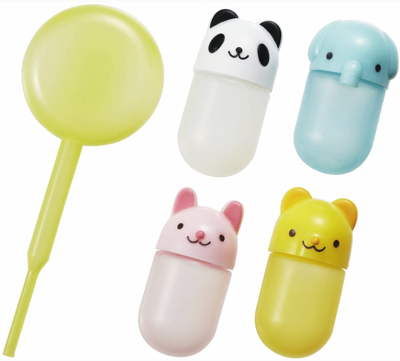 Torune JAPAN Mini Cups sauce case Tare bin Animal With Dropper 4pcs