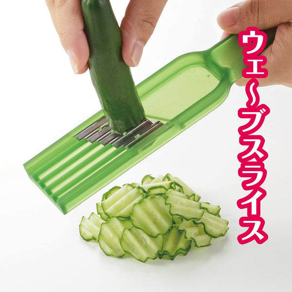 Akebono Sangyo Kitchen Tool Cucumber Wave Cutter Slicer Made in JAPAN