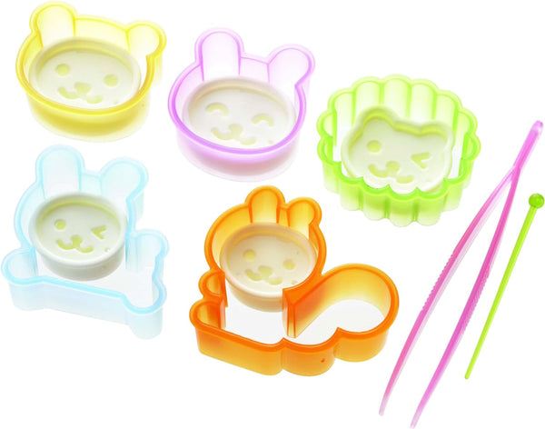 TORUNE Deco Ham Cheese Vegetable Mold Cutter Animal Kigurum for Lunch Box Bento