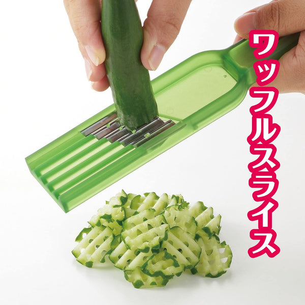 Akebono Sangyo Kitchen Tool Cucumber Wave Cutter Slicer Made in JAPAN