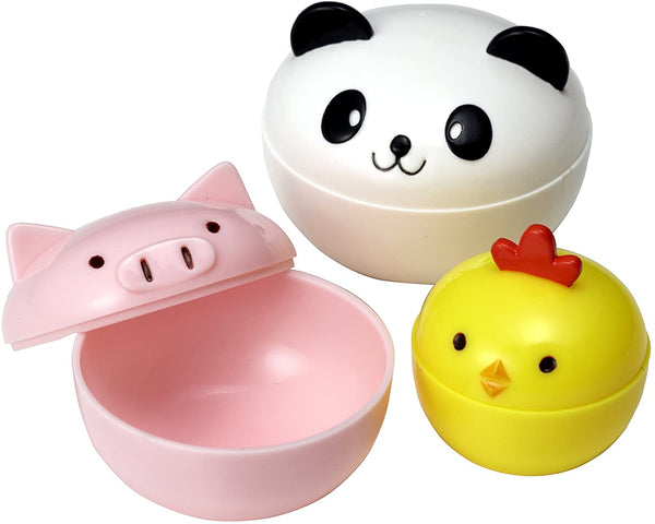 Torune JAPAN Donburi Animal Cups sauce case 3pcs for lunch box bento